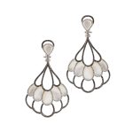 Fashion Gold Plated Stylish White Earrings