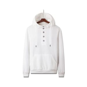 Long-sleeved jacket in sweatshirt fabric with a lined drawstring hood